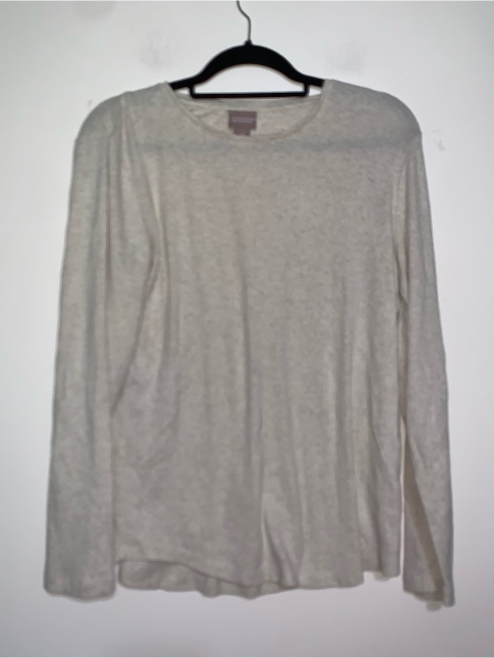 Chico's Cream Relaxed Crewneck Top